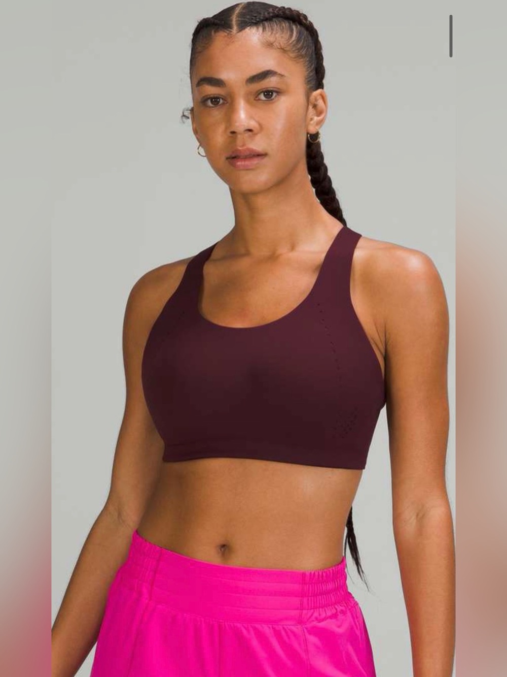 Lululemon AirSupport Bra High Support C–DDD Cups 34DD Cassis / Red Merlot